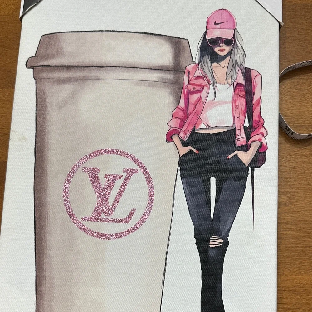 Fashion Illustration Canvas Art 20” (H) x 10” (W) x 1 1/2 inch thick